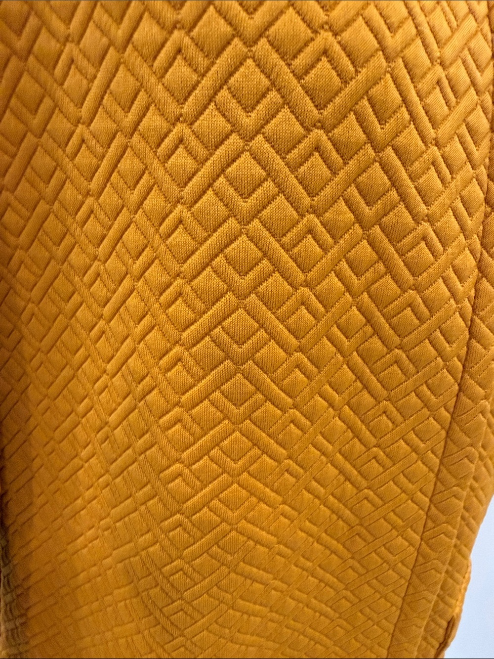 NYCC New York Clothing Co Mustard Yellow quilted open front Cardigan Jacket S - Picture 3 of 5